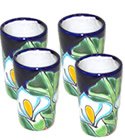 Talavera Calla Lily Tequila Shot Glasses