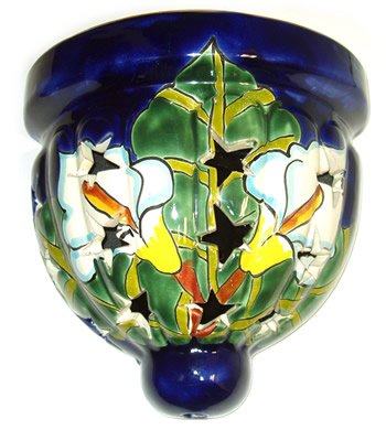Talavera Calla Lily Wall Luminary