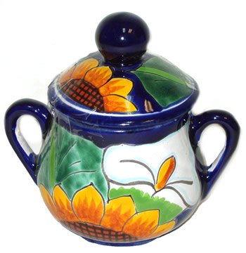 Talavera Calla Lily Sugar Server
