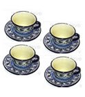 Set of 4 Cups and Saucers