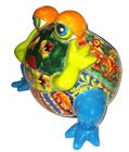 Talavera Frog Planter